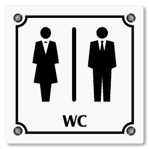 WC společné, 100x100mm, bílá, Kansas